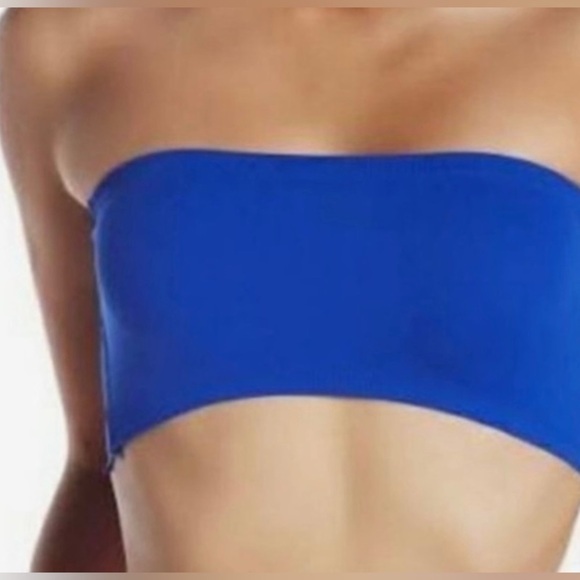 🎅🏼 Free People Nina Neo Blue Bandeau Stretch Fit New With Tags - Picture 1 of 2